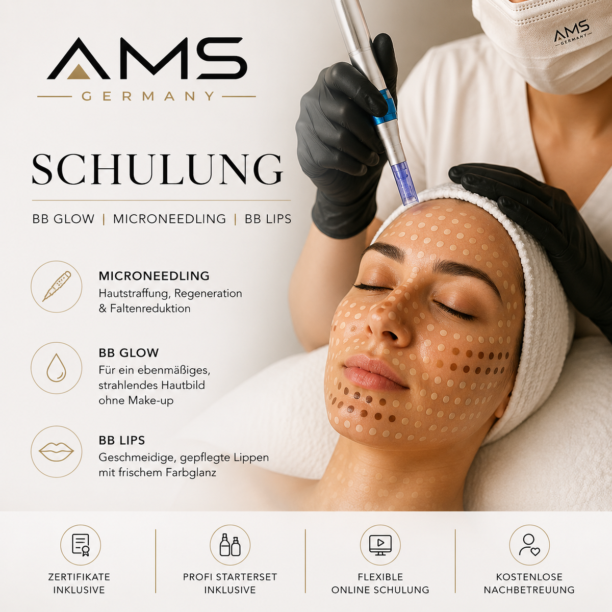 BB Glow, Microneedling & BB Lips Masterclass – inkl. Starterkit, Derma Pen und zertifizierter Schulungsbescheinigung
